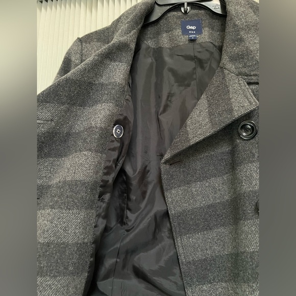 GAP Cropped Striped Peacoat - Double Breasted, Wool blend - Picture 4 of 6